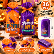 36pcs Halloween bakery cookies treat plastic bags