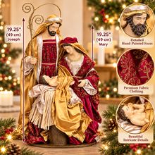 Large Handmade Christmas Nativity Set – 19.25" Holy Family, 18.75" Three Wise Men & 19.5" Angel | Premium Religious Christmas Manger Scene Decoration