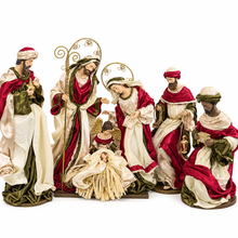 Large 50cm Handmade Christmas Nativity Set – 19.75" Holy Family with Angel & Three Wise Men | Premium Religious Christmas Manger Scene Decoration