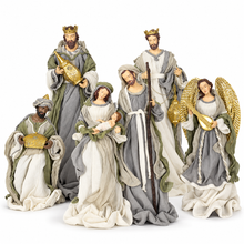 PRE ORDER 19.75″ Holy Family, 25.75″ Three Kings & 19.5″ Angel Handmade Nativity Set – Large Christmas Religious Display (50–65cm)