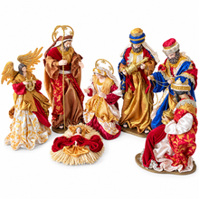 PRE ORDER 60cm Handmade Christmas Nativity Set – 8PCS Holy Family, Three Wise Men & Angel Religious Manger Display for Home and Church