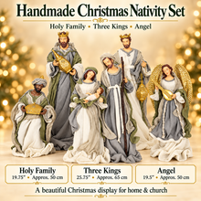 PRE ORDER 19.75″ Holy Family, 25.75″ Three Kings & 19.5″ Angel Handmade Nativity Set – Large Christmas Religious Display (50–65cm)