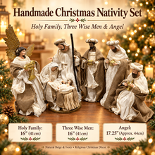 16"Religius Holy Family 41 cm & 16"Thre Wise Men 41 cm Angel 17.25”