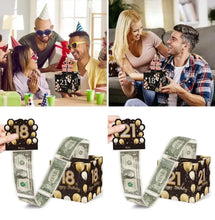 Happy birthday celebration pop up pull out money 3D card Santas Workshop Direct