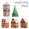 Christmas Calendar Countdown Advent House Shape Candy Treat Cookie Paper Boxes Xmas Party Fvour Gift Packaging Paper Boxes - Santas Workshop Direct 