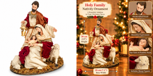 12” Christmas Holy Family Nativity Ornament Decoration Red Gold with sheep -30cm