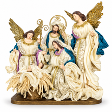 PRE ORDER 12.5" Holy Family Nativity Set with 13.5" Angels – Elegant Christmas Religious Decoration, Complete Nativity Scene Display, Holiday Home & Church Décor PRE ORDER