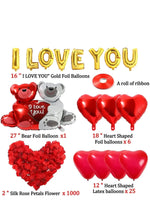 I Love You Bear Heart Shape Balloons Set Party Supplies Valentine's Decoration Santas Workshop Direct