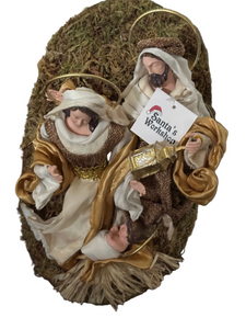 6.5"Holy Family on 10"Wall Decor