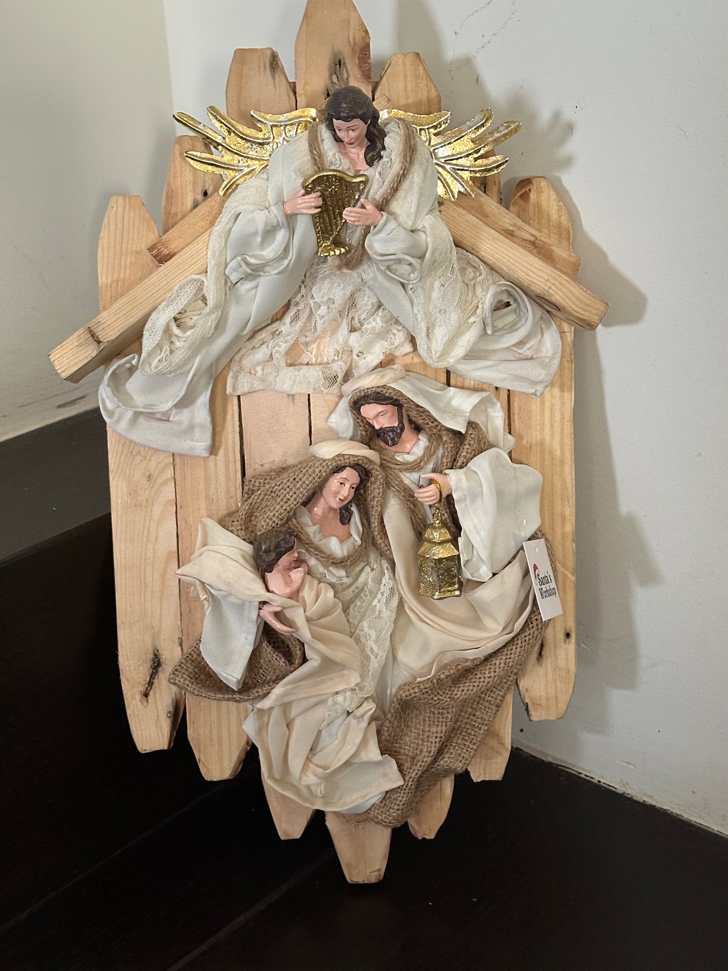 Hanging Christmas Religious Holy Family with Angel on 17.5