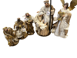 34cm Religous Holy Family 43cm Angel , 23cm Wise men
