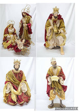 Very large Life-size Red Christmas Nativity set / scene with manger 3 Wise Men  -170 cm approx. PRE ORDER 2026 - Santas Workshop Direct 