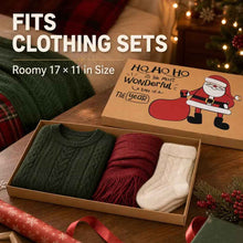 Christmas Gift Wrapping Paper Hamper Kraft Boxes with Lids for Shirts Clothes Sweaters Xmas 4pcs