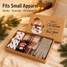 Christmas Gift Wrapping Paper Hamper Kraft Boxes with Lids for Shirts Clothes Sweaters Xmas 4pcs