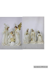 18in Handmade Premium Nativity Scene Figurines Set – Holy Family with Angel & 15.75in Three Wise Men, Exclusive Artisan Christmas Decor