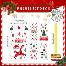 25 Candy Bags, Snowflake Cellophane Bags Includes 25 Twist Ties, Holiday Party Favors And Gifts
