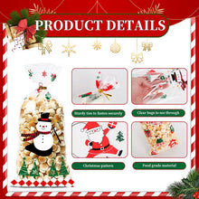 25 Candy Bags, Snowflake Cellophane Bags Includes 25 Twist Ties, Holiday Party Favors And Gifts