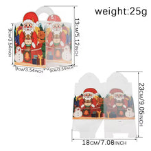 12PCS Christmas Transparent Gift BOX Clear Treat Bakery Party Favour PVC BOXES with handle