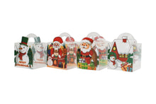 12PCS Christmas Transparent Gift BOX Clear Treat Bakery Party Favour PVC BOXES with handle