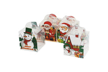 12PCS Christmas Transparent Gift BOX Clear Treat Bakery Party Favour PVC BOXES with handle
