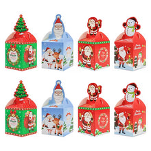 12PCS Christmas Bakery Gift Boxes – Red, Green & Blue Festive Treat Boxes | 19.5 x 9 x 8.5cm for Holiday Gift Packaging