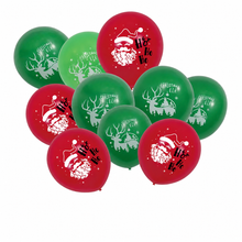 12PCS Merry Christmas Latex Balloons 12 Inch – Red, Green & White Party Balloons for Christmas Decorations, Holiday Parties, Family Gatherings & Festive Events