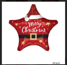 6pcs Christmas Star-Shaped Foil Balloons, 2D Printed Balloons with Christmas Designs, Perfect for Holiday Party Decorations, Party Decor, Christmas, And Birthday Celebrations