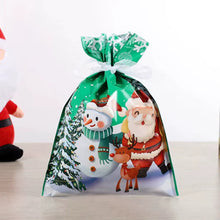 Gift for Her/Him 5/8/ 10 pcs  Set Christmas Gift Bags, Christmas Party Gift Wrapping, Christmas Tree Decoration Drawstring Bags, Cute Cartoon Design, Santa Claus Gift Bags, Holiday Gift Wrapping, Convenient Drawstring Function, Reusable