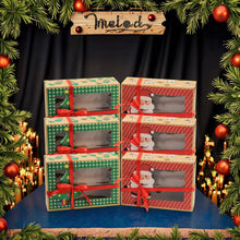 12-Pack Christmas Cookie Gift Boxes – Bakery Boxes with Ribbon, Treat Boxes for Cookies, Cakes, Candy & Holiday Gifts