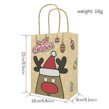 6pcs Christmas Gift Bags with Handles – Santa, Elf, Reindeer & Christmas Tree Party Bags, 21 × 15 × 8 cm