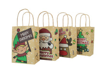 6pcs Christmas Gift Bags with Handles – Santa, Elf, Reindeer & Christmas Tree Party Bags, 21 × 15 × 8 cm
