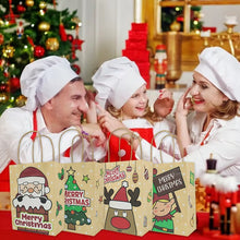 6pcs Christmas Gift Bags with Handles – Santa, Elf, Reindeer & Christmas Tree Party Bags, 21 × 15 × 8 cm