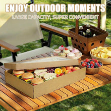 9pcs (3pcs Boxes+3pcs Lids+3pcs 3-Pack) Extra-Large Kraft Grazing & Picnic Boxes with Clear Window Lids and Oil-Proof Liners – 45 × 31 × 8 cm