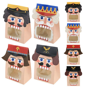 Christmas Nutcracker Soldier Design Gift Packaging paper boxes with Window Xmas Favour candy box