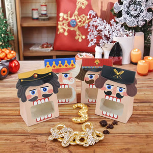 Christmas Nutcracker Soldier Design Gift Packaging paper boxes with Window Xmas Favour candy box