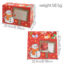 Christmas Bakery cookie candy paper boxes with window Xmas Party favour gift treat packaing boxes - Santas Workshop Direct 