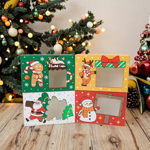 Christmas Bakery cookie candy paper boxes with window Xmas Party favour gift treat packaing boxes - Santas Workshop Direct 