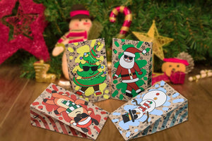 Christmas party favour gift goodie packaging paper bags stickers Xmas candy cookie treat wrapping - Santas Workshop Direct 