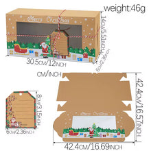 Christmas Bakery cookie candy paper boxes with window Xmas Party favour gift treat packaing boxes