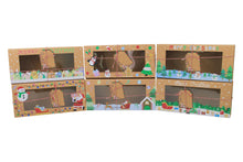 Christmas Bakery cookie candy paper boxes with window Xmas Party favour gift treat packaing boxes