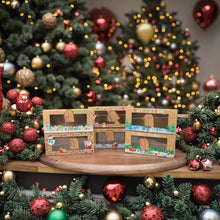 Christmas Bakery cookie candy paper boxes with window Xmas Party favour gift treat packaing boxes