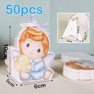 Blue Bear Gift Boxes Baby SHower Party Favors Teddy Bear Gift Box for Kids Birthday Baby Shower Party 12pcs
