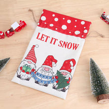Christmas Gift Wrapping Bags With Drawstring Red and Green Candy Xmas Gift Bags Reusable Canvas Santa Bag for Xmas Present Party - Santas Workshop Direct 