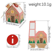 Christmas Theme House Shape Calendar Advent Candy Treat Paper Boxes