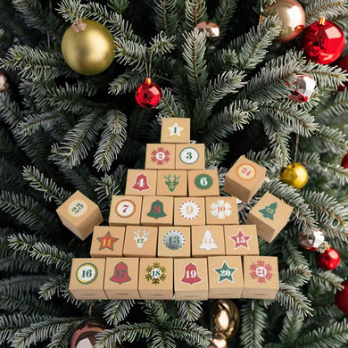 Christmas 24 Calendar Advent Countdown Small Candy Chocolate Kraft Paper Boxes