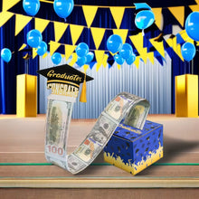 Blue Graduation Pull  Money Box Happy Surprise Set, Funny Money Gift Boxes for Cash, Graduation Money Box for Cash Gift Pull,Out Card DIY Set Surprise graduation Gift Box