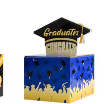 Blue Graduation Pull  Money Box Happy Surprise Set, Funny Money Gift Boxes for Cash, Graduation Money Box for Cash Gift Pull,Out Card DIY Set Surprise graduation Gift Box