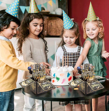 Surprise Pop Up Happy Birthday Cards, Lovely 3D Birthday Card for Adults and Kids with Envelopes, Unique Design Handmade Foldable Greeting Cards for Daughter, Son, Mom, Dad, Friend（Black）