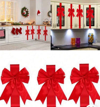 4pcs Christmas Shaped Tassel Bow - Bright Red Tassel Wreath Suitable for Cabinet Door Decoration, Christmas Decor, Valentine'S Day Decor, New Year Decoration, And Gift Wrapping