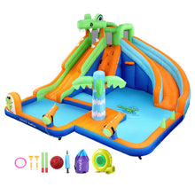 AirMyFun Kids Inflatable Pool Water Double Slide Park Jumping Castle 465X430CM - Santas Workshop Direct 